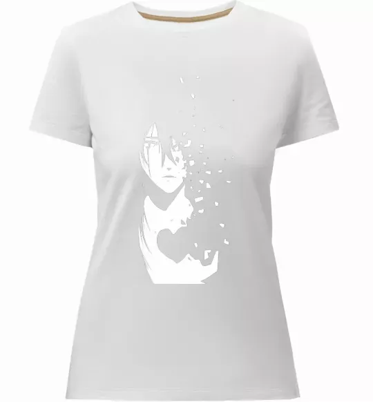 Жіноча преміум футболка Anime boy without heart Білий фото