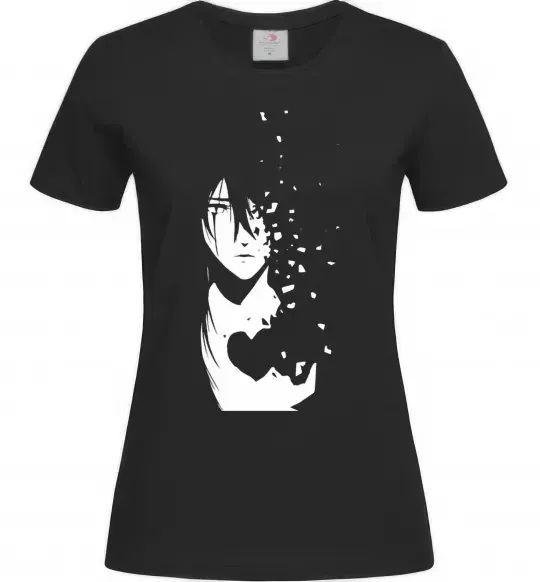 Женская футболка Anime boy without heart Черный фото