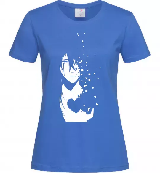 Женская футболка Anime boy without heart Ярко-синий фото