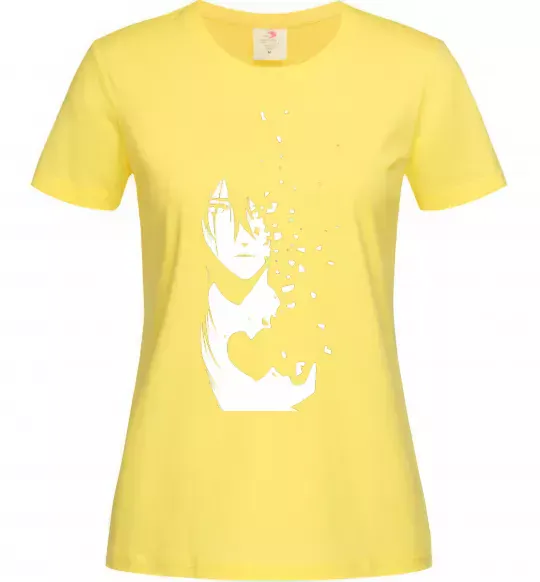 Женская футболка Anime boy without heart Лимонный фото