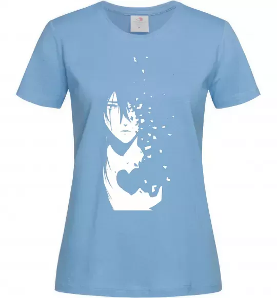 Женская футболка Anime boy without heart Голубой фото