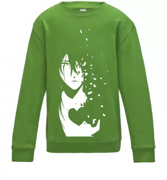 Дитячий світшот Anime boy without heart Лаймовий фото