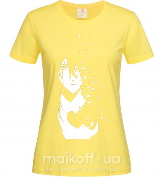 Женская футболка Anime boy without heart Лимонный фото