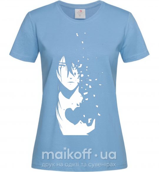 Женская футболка Anime boy without heart Голубой фото