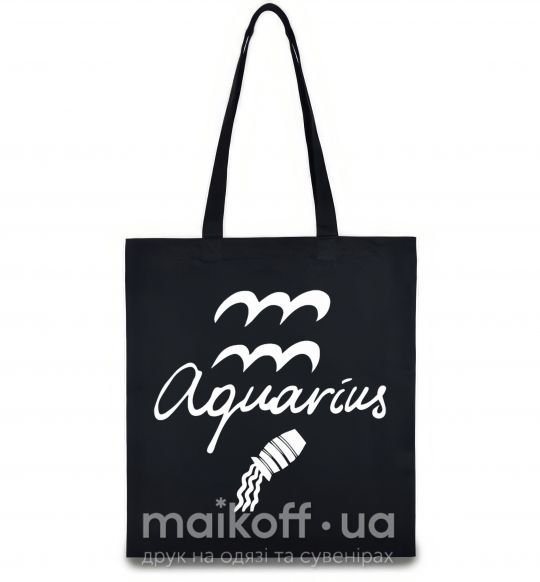 Еко-сумка Aquarius white Чорний фото