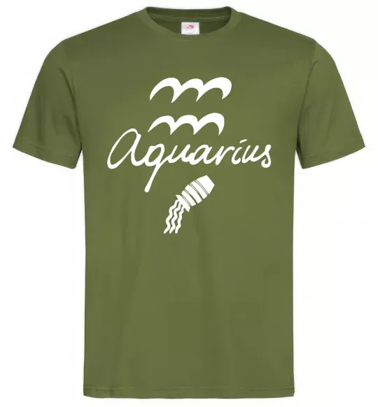 Чоловіча футболка Aquarius white Оливковий фото