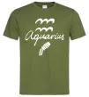 Чоловіча футболка Aquarius white Оливковий фото