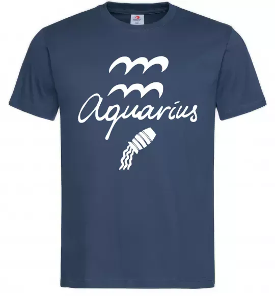 Чоловіча футболка Aquarius white Темно-синій фото