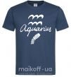 Чоловіча футболка Aquarius white Темно-синій фото