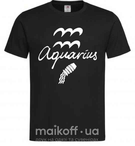 Чоловіча футболка Aquarius white Чорний фото