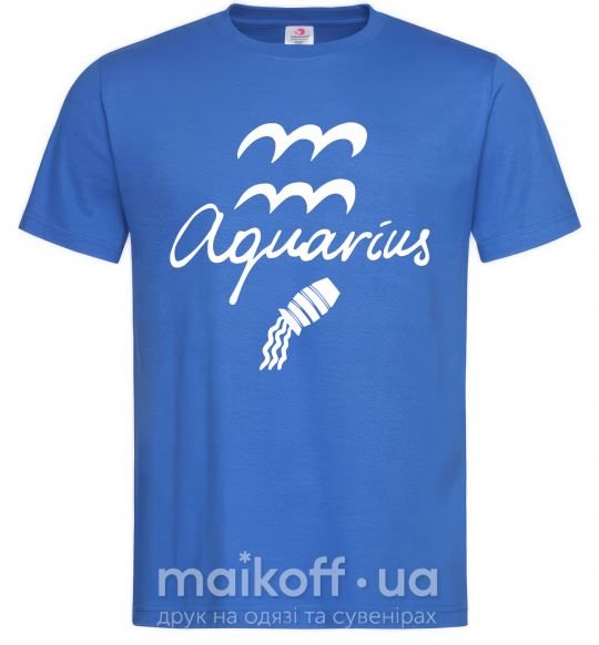 Мужская футболка Aquarius white Ярко-синий фото