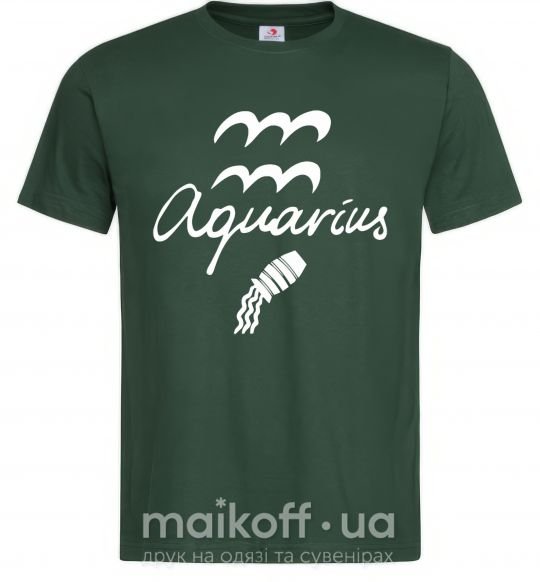 Чоловіча футболка Aquarius white Темно-зелений фото