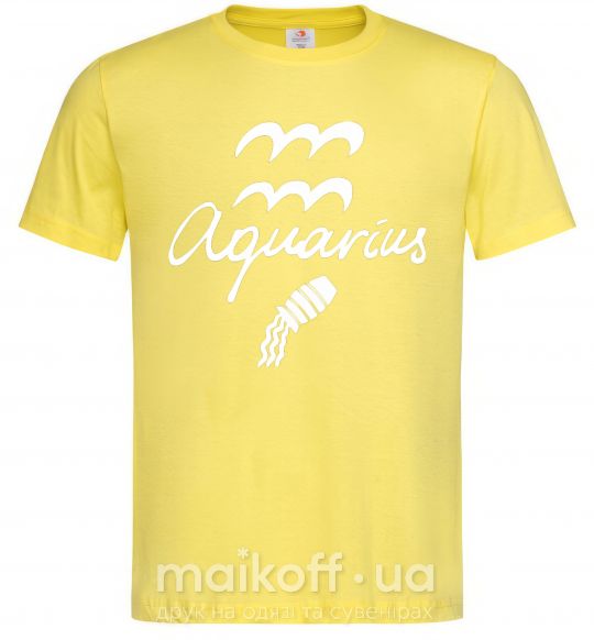 Мужская футболка Aquarius white Лимонный фото