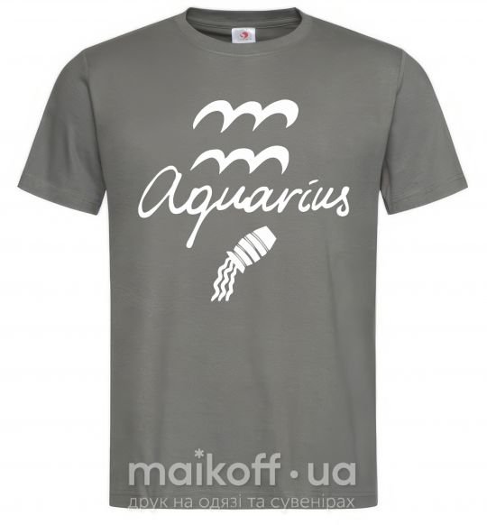 Мужская футболка Aquarius white Графит фото