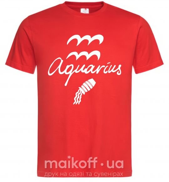 Чоловіча футболка Aquarius white Червоний фото