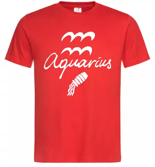 Чоловіча футболка Aquarius white Червоний фото