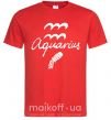 Мужская футболка Aquarius white Красный фото