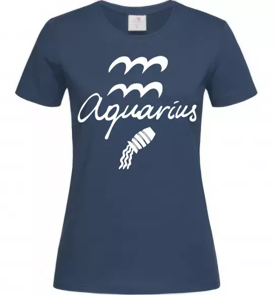 Женская футболка Aquarius white Темно-синий фото