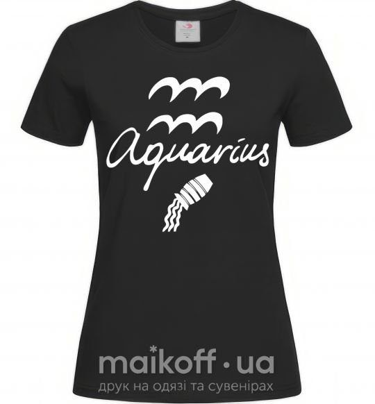 Жіноча футболка Aquarius white Чорний фото