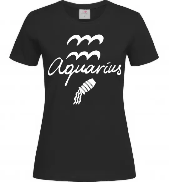 Женская футболка Aquarius white Черный фото