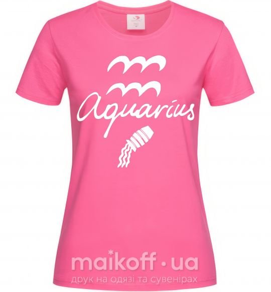 Женская футболка Aquarius white Ярко-розовый фото