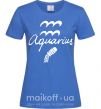 Жіноча футболка Aquarius white Яскраво-синій фото