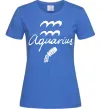 Женская футболка Aquarius white Ярко-синий Женская футболка Aquarius white Ярко-синий фото