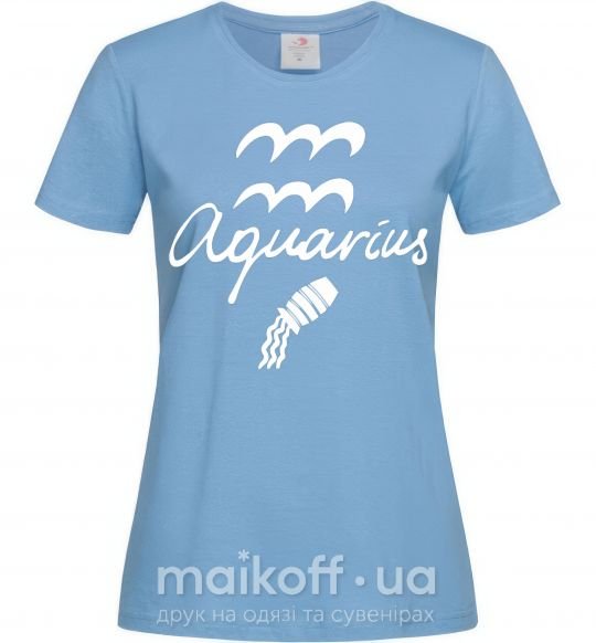Женская футболка Aquarius white Голубой фото