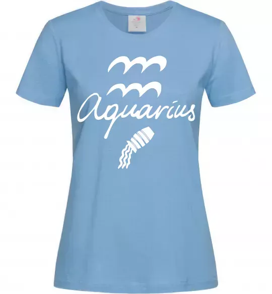Женская футболка Aquarius white Голубой фото