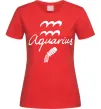Женская футболка Aquarius white Красный Женская футболка Aquarius white Красный фото