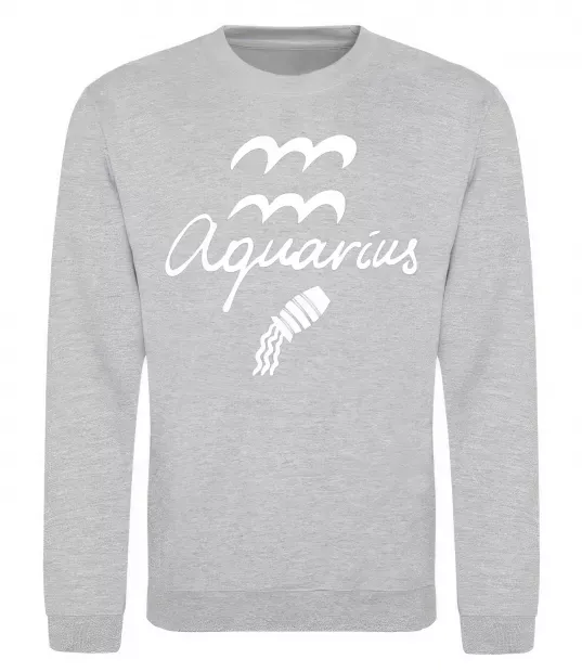Свитшот Aquarius white Серый меланж фото
