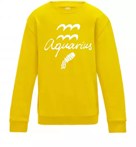 Детский Свитшот Aquarius white Солнечно желтый фото