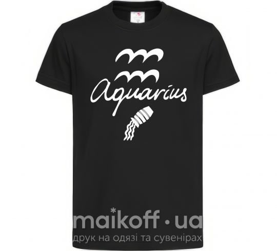 Дитяча футболка Aquarius white Чорний фото