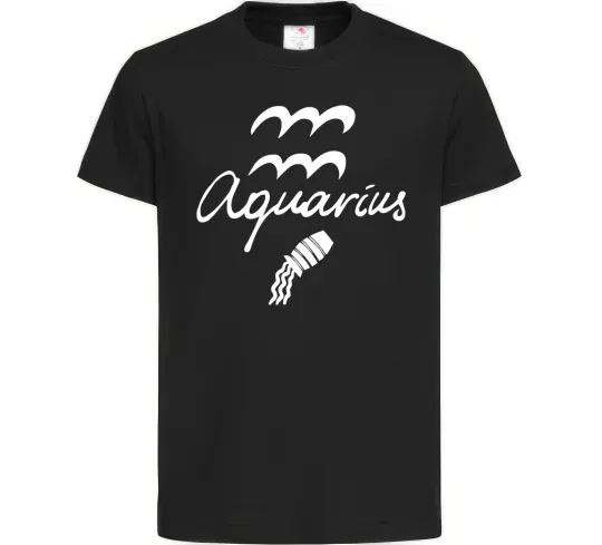 Дитяча футболка Aquarius white Чорний фото