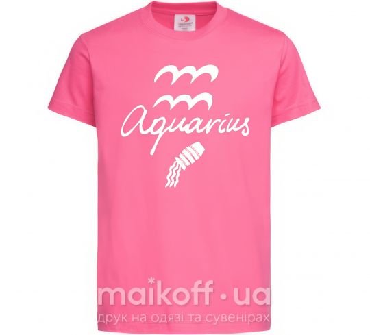Детская футболка Aquarius white Ярко-розовый фото