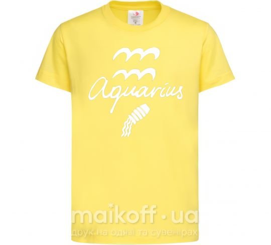 Детская футболка Aquarius white Лимонный фото