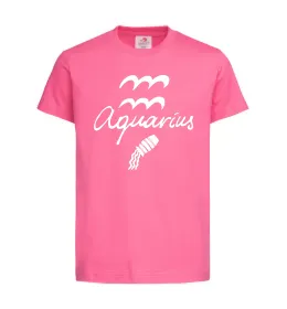 Детская футболка Aquarius white Ярко-розовый фото