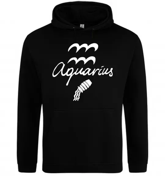 Мужская толстовка (худи) Aquarius white Черный фото