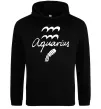 Мужская толстовка (худи) Aquarius white Черный фото