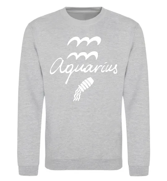 Свитшот Aquarius white Серый меланж фото