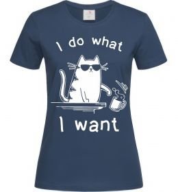 Жіноча футболка I do what i want cat