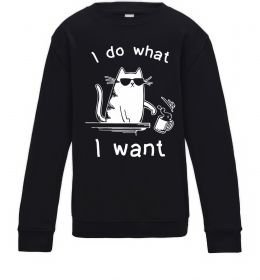 Дитячий світшот I do what i want cat