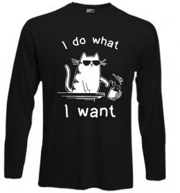 Лонгслив I do what i want cat