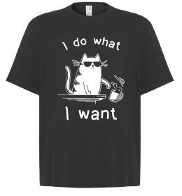 Футболка Оверсайз I do what i want cat