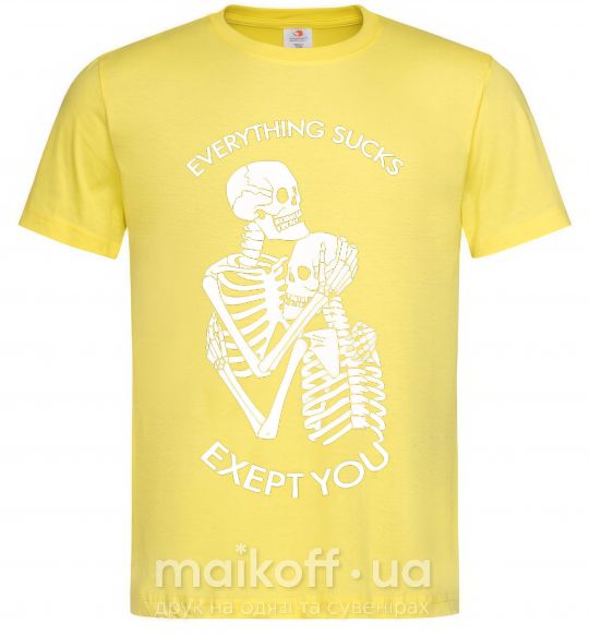 Мужская футболка Everything sucks exept you Лимонный фото