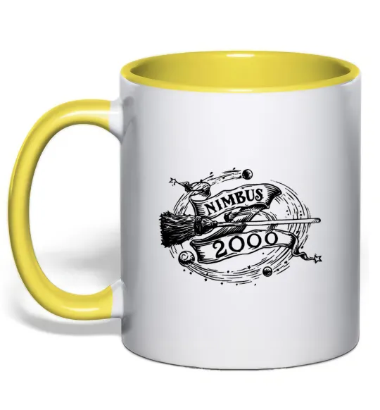 Чашка з кольоровою ручкою Nimbus 2000 Лимонний фото