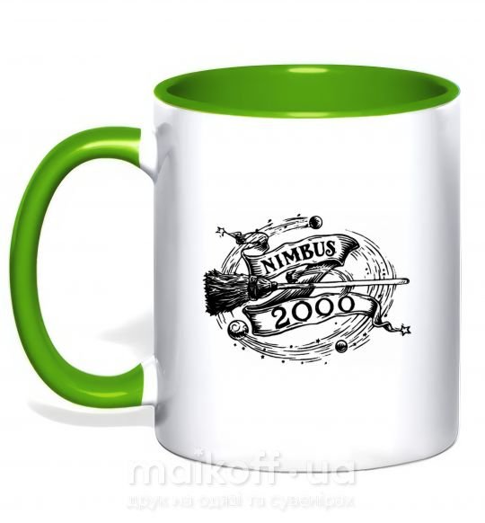 Чашка з кольоровою ручкою Nimbus 2000 Зелений фото