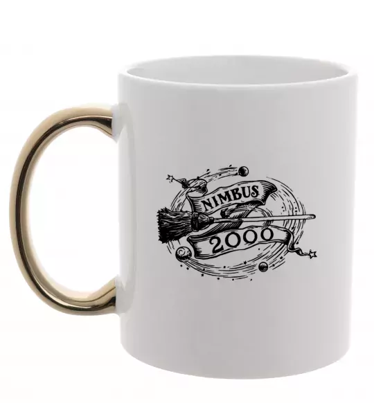 Чашка с цветной ручкой Nimbus 2000 Золото фото