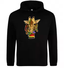 Мужская толстовка (худи) Маленька жирафа Серый меланж фото