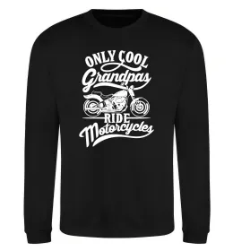 Світшот Only cool grandpas ride motorcycles Чорний фото